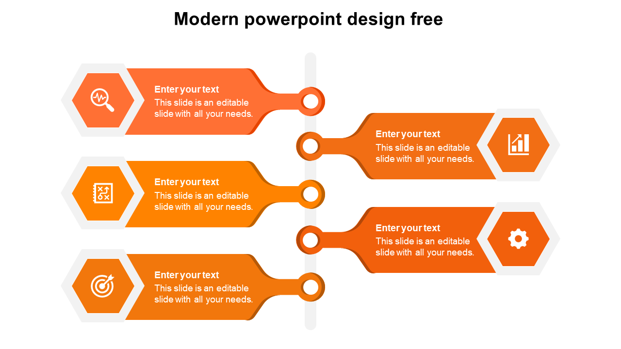 modern powerpoint design free-orange